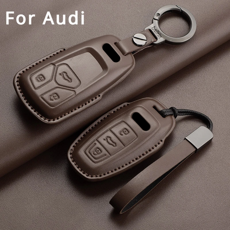 Leather Car Remote Key Case Cover Shell For Audi A4 B9 A5 A6 8S 8W Q5 Q7 4M S5 S7 TT Protector Fob Keyless Keychain Accessories
Leather Car Remote Key Case Cover Shell For Audi A4 B9 A5 A6 8S 8W Q5 Q7 4M S5 S7 TT Protector Fob Keyless Keychain Accessories