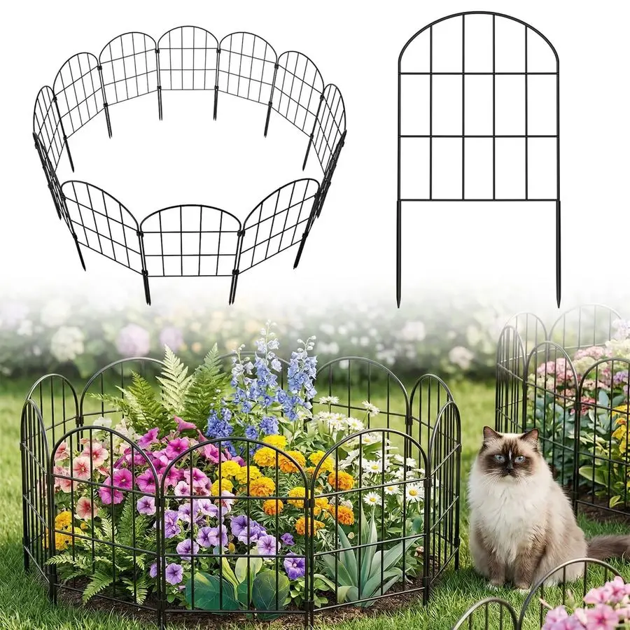 Pack Decorative Garden Fence Panels 24in H x 20.58ft L Animal Barrier Fence No Dig Fencing Rustproof Metal Wire Edging Panel Bor
Pack Decorative Garden Fence Panels 24in H x 20.58ft L Animal Barrier Fence No Dig Fencing Rustproof Metal Wire Edging Panel Bor