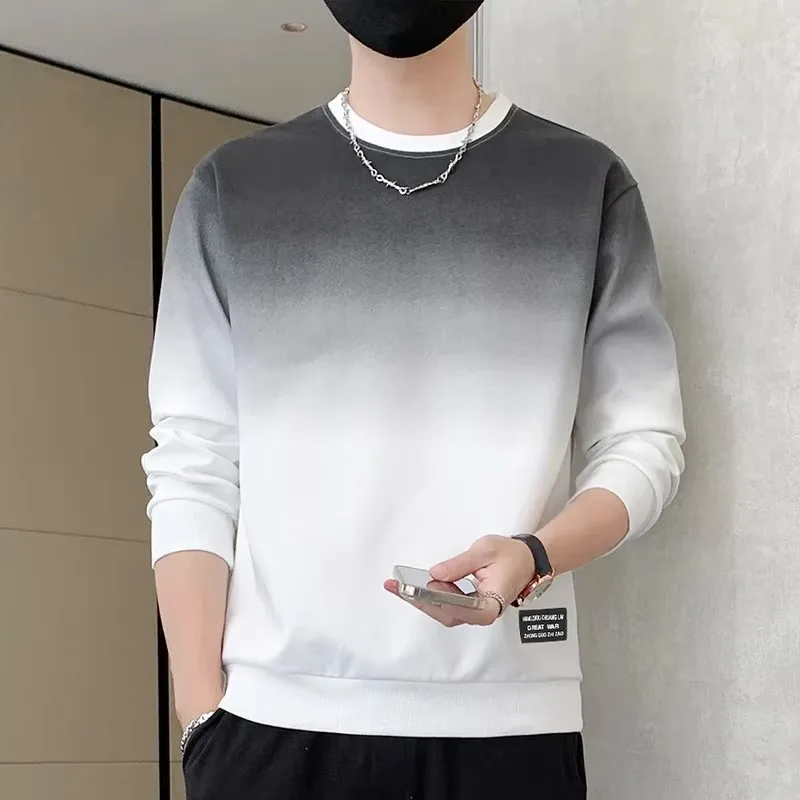 Spring and Autumn New Men's Hoodie Casual Plus Size Youth Handsome Long Sleeve T-shirt Gradient Color Round Neck Hoodie Men's We
Spring and Autumn New Men's Hoodie Casual Plus Size Youth Handsome Long Sleeve T-shirt Gradient Color Round Neck Hoodie Men's We
