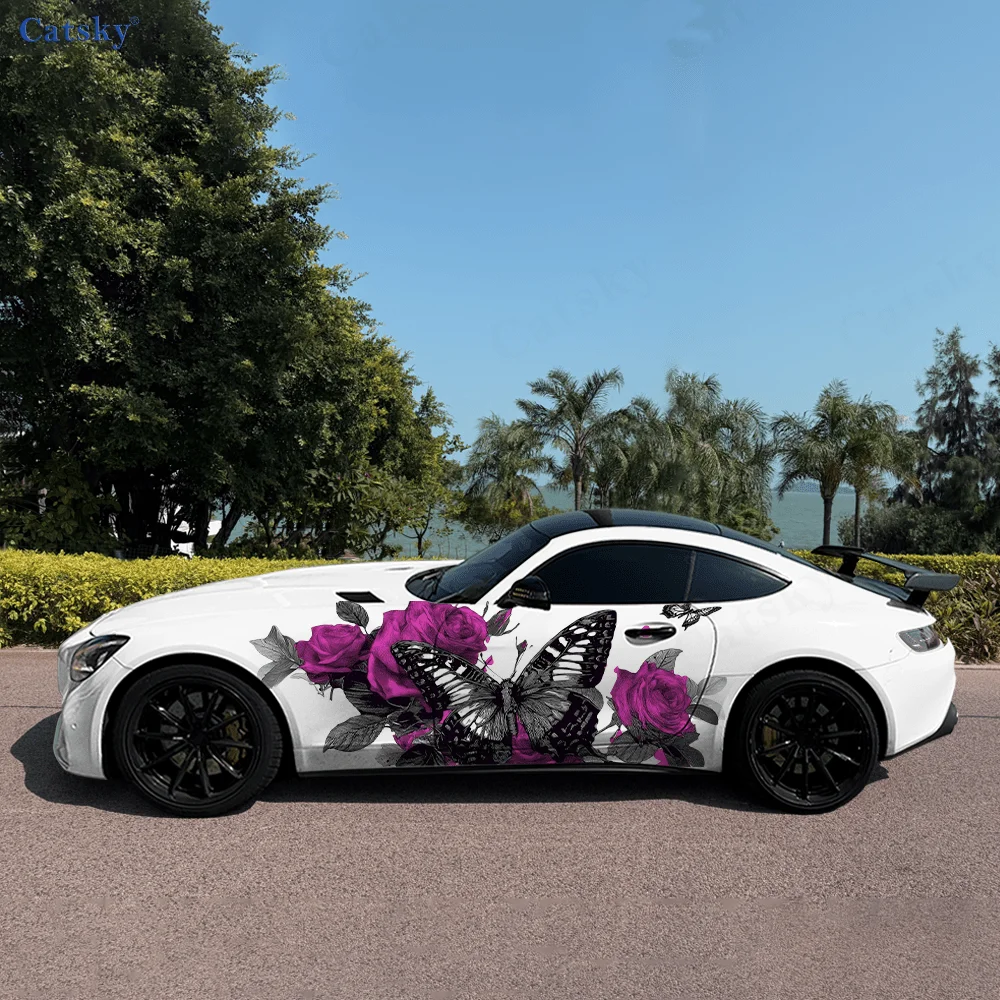 Butterfly Colorful Rose Car Vinyl Wraps Decal Self-adhesive PVC Sticker Suitable for Trucks SUV Decoration Auto Accessories Gift
Butterfly Colorful Rose Car Vinyl Wraps Decal Self-adhesive PVC Sticker Suitable for Trucks SUV Decoration Auto Accessories Gift
