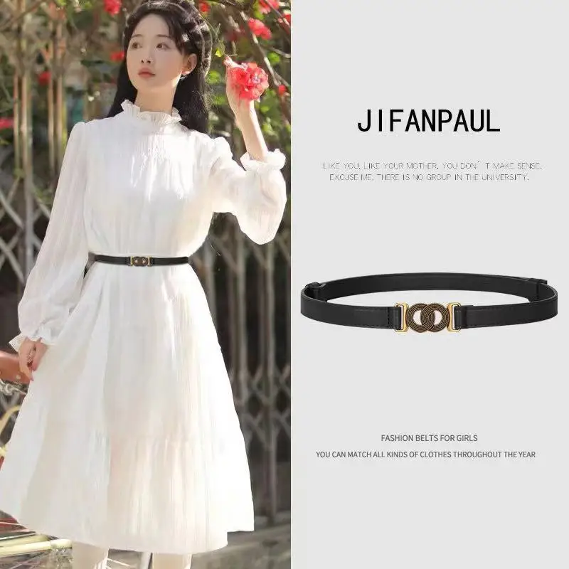 Luxury Women's Leather Belt, Versatile Decoration, Suit Coat, Matching Skirt, Suit Coat, Ins Trendy Black Thin Belt
Luxury Women's Leather Belt, Versatile Decoration, Suit Coat, Matching Skirt, Suit Coat, Ins Trendy Black Thin Belt