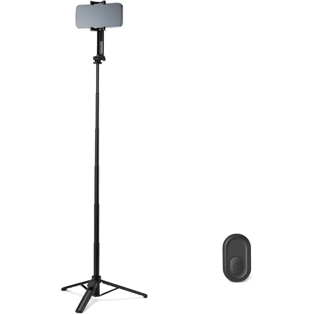 Portable Mini Tripod with Detachable Remote, 360-Degree Rotation, 30-Foot Range, Compatible with iOS and Android, Black
Portable Mini Tripod with Detachable Remote, 360-Degree Rotation, 30-Foot Range, Compatible with iOS and Android, Black