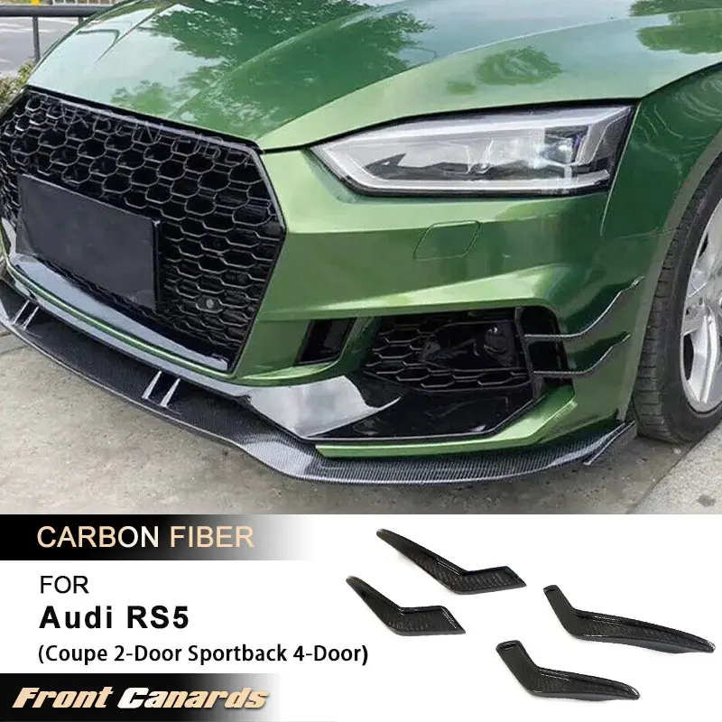 Накладки на передний бампер автомобиля для Audi RS5 B9 Coupe 2-дверные Sportback 4-дверные 2017-2020, передние канистры, плавники, разветвители из углеродного волокна
Накладки на передний бампер автомобиля для Audi RS5 B9 Coupe 2-дверные Sportback 4-дверные 2017-2020, передние канистры, плавники, разветвители из углеродного волокна