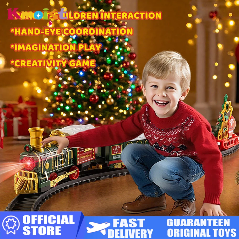 Christmas Train Set Model Car for Children with Steam and Light Adjustable Sound and Music Perfect Xmas Gifts for Kids
Christmas Train Set Model Car for Children with Steam and Light Adjustable Sound and Music Perfect Xmas Gifts for Kids