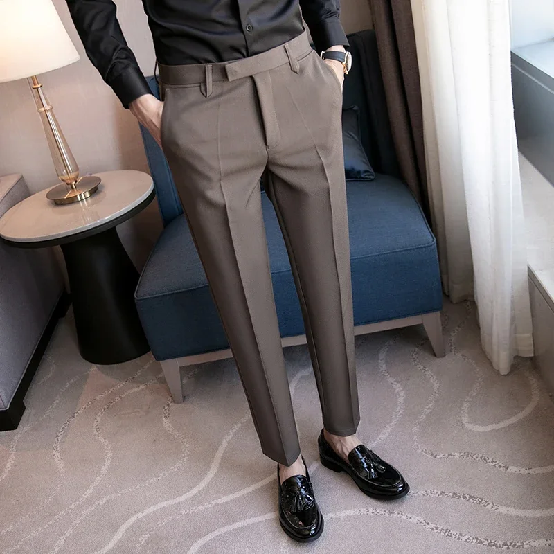 Men Casual Pants Spring High Quality Business Black Dress Pants Solid Color Slim Fit Suit Pants Trousers Brand Men Clothing
Men Casual Pants Spring High Quality Business Black Dress Pants Solid Color Slim Fit Suit Pants Trousers Brand Men Clothing