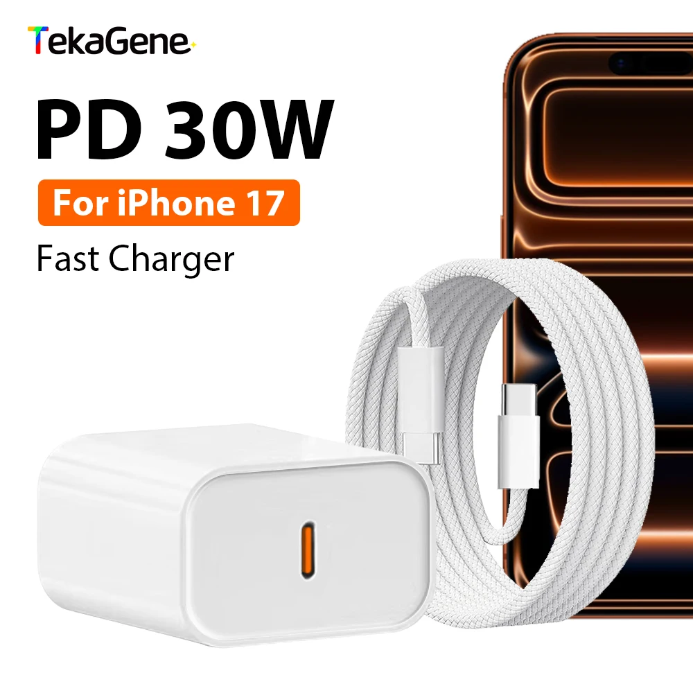 PD 30W Fast Charger For iPhone 17 16 15 Pro Max Air Plus Quick Charge For Samsung Xiaomi USB to Type C Super Fast Chaging Cable
PD 30W Fast Charger For iPhone 17 16 15 Pro Max Air Plus Quick Charge For Samsung Xiaomi USB to Type C Super Fast Chaging Cable