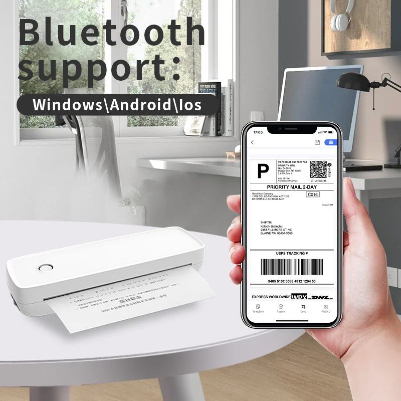 Mini printer, small household A4 thermal printer, wireless connection to mobile phone for home printing
Mini printer, small household A4 thermal printer, wireless connection to mobile phone for home printing