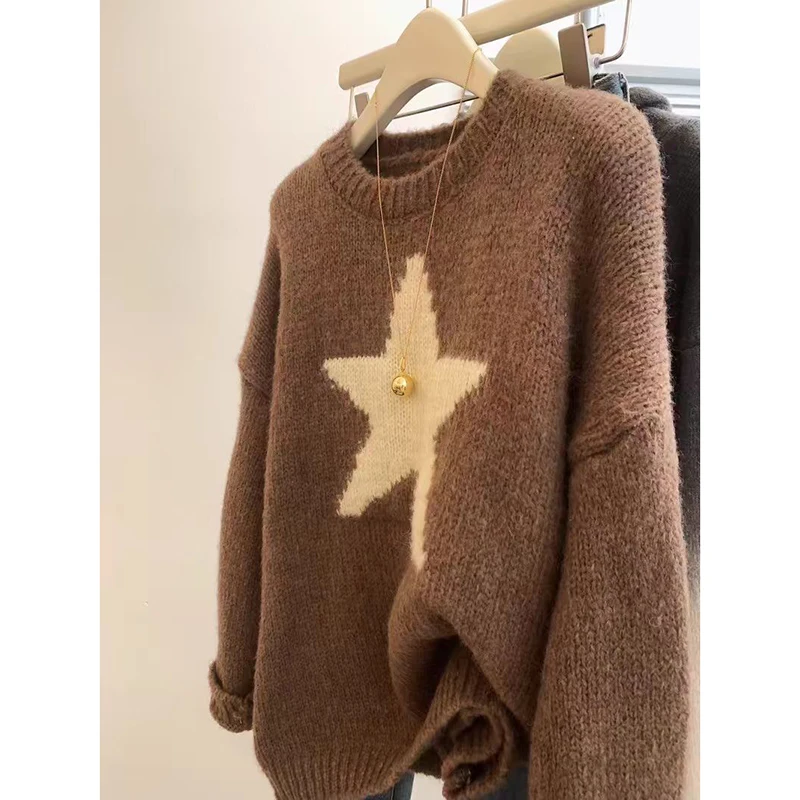 Retro Round Neck Knitted Tops For Women 2024 Autumn Winter Long Sleeve Sweater Female Warm Chic Pullover Top Casual Versatile
Retro Round Neck Knitted Tops For Women 2024 Autumn Winter Long Sleeve Sweater Female Warm Chic Pullover Top Casual Versatile