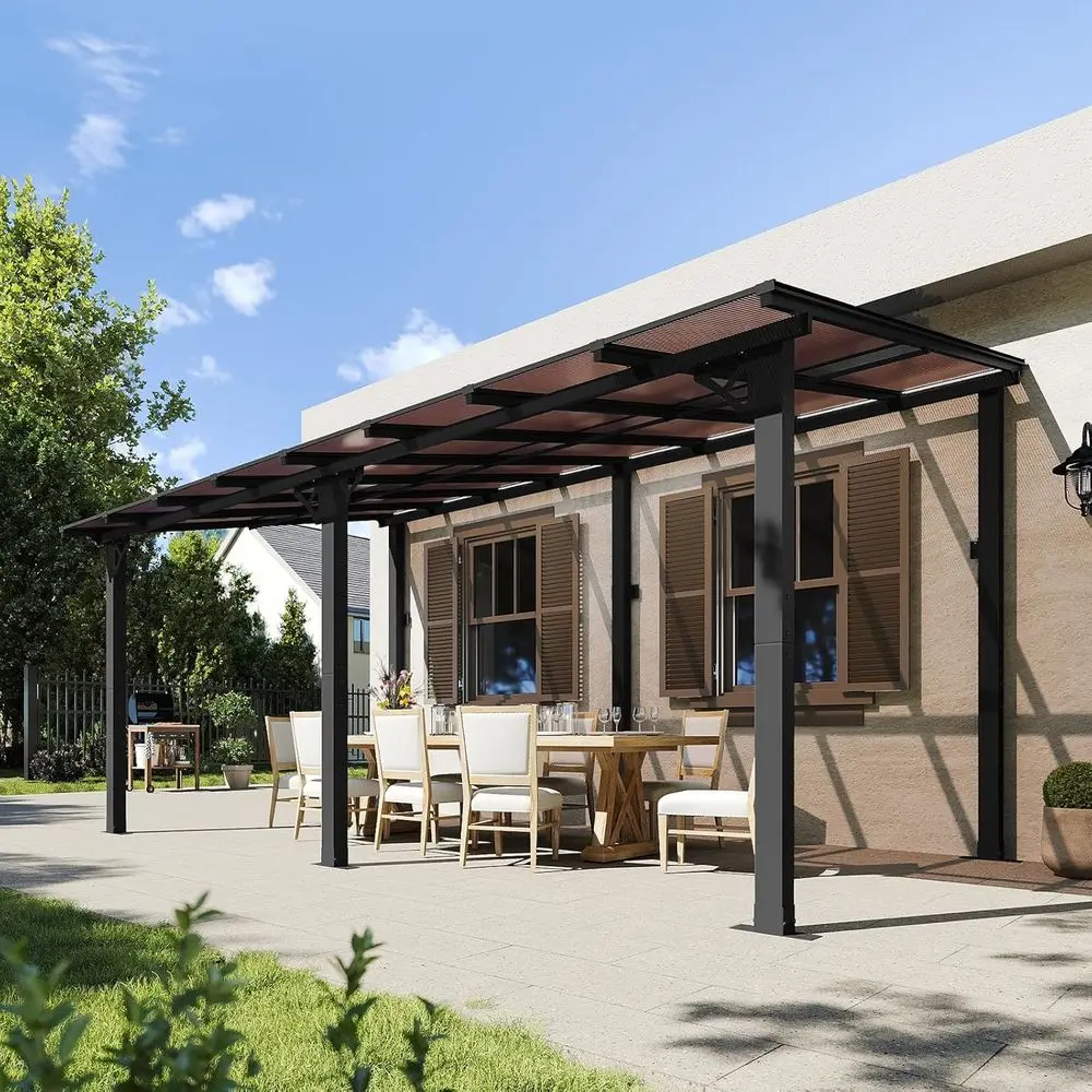 16' x 10' Gazebo or Patio, Gazebo Pergola with Sloped Roo, Large Wall-Mounted Heavy Duty Awnings, or Backyard, Deck, Patio
16' x 10' Gazebo or Patio, Gazebo Pergola with Sloped Roo, Large Wall-Mounted Heavy Duty Awnings, or Backyard, Deck, Patio