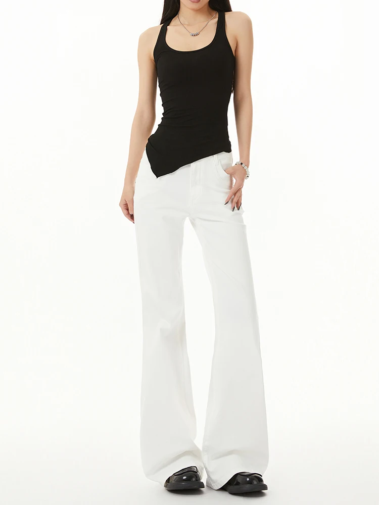 White Low Waist Bell Bot Denim Jeans Women's Retro American Sle Slimming Wide Leg Floor Length Pants Casual Wear
White Low Waist Bell Bot Denim Jeans Women's Retro American Sle Slimming Wide Leg Floor Length Pants Casual Wear