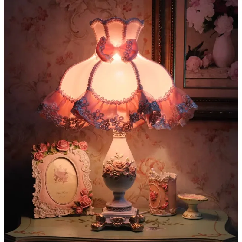 Desk lamp, bedroom bedside lamp, pink warm princess pastoral lace creative fashion wedding gift
Desk lamp, bedroom bedside lamp, pink warm princess pastoral lace creative fashion wedding gift