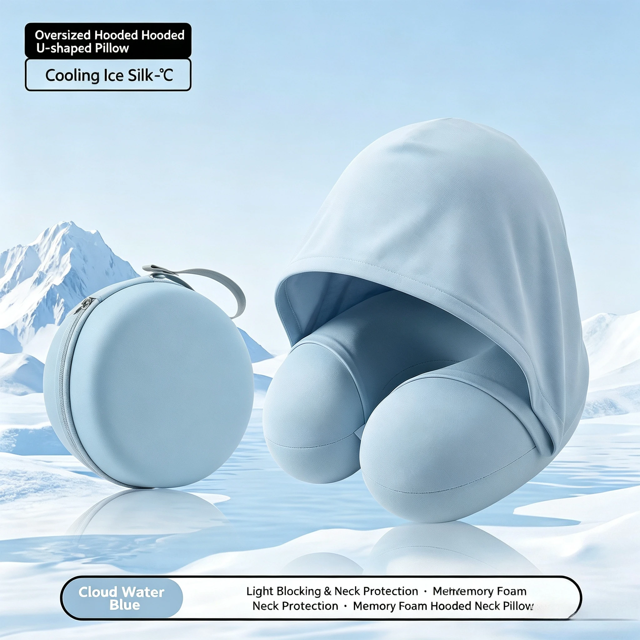 Summer Ice Silk Hooded U-shaped Neck Pillow Portable Neck Support for Travel Car Plane Office Napping Sleeping
Summer Ice Silk Hooded U-shaped Neck Pillow Portable Neck Support for Travel Car Plane Office Napping Sleeping