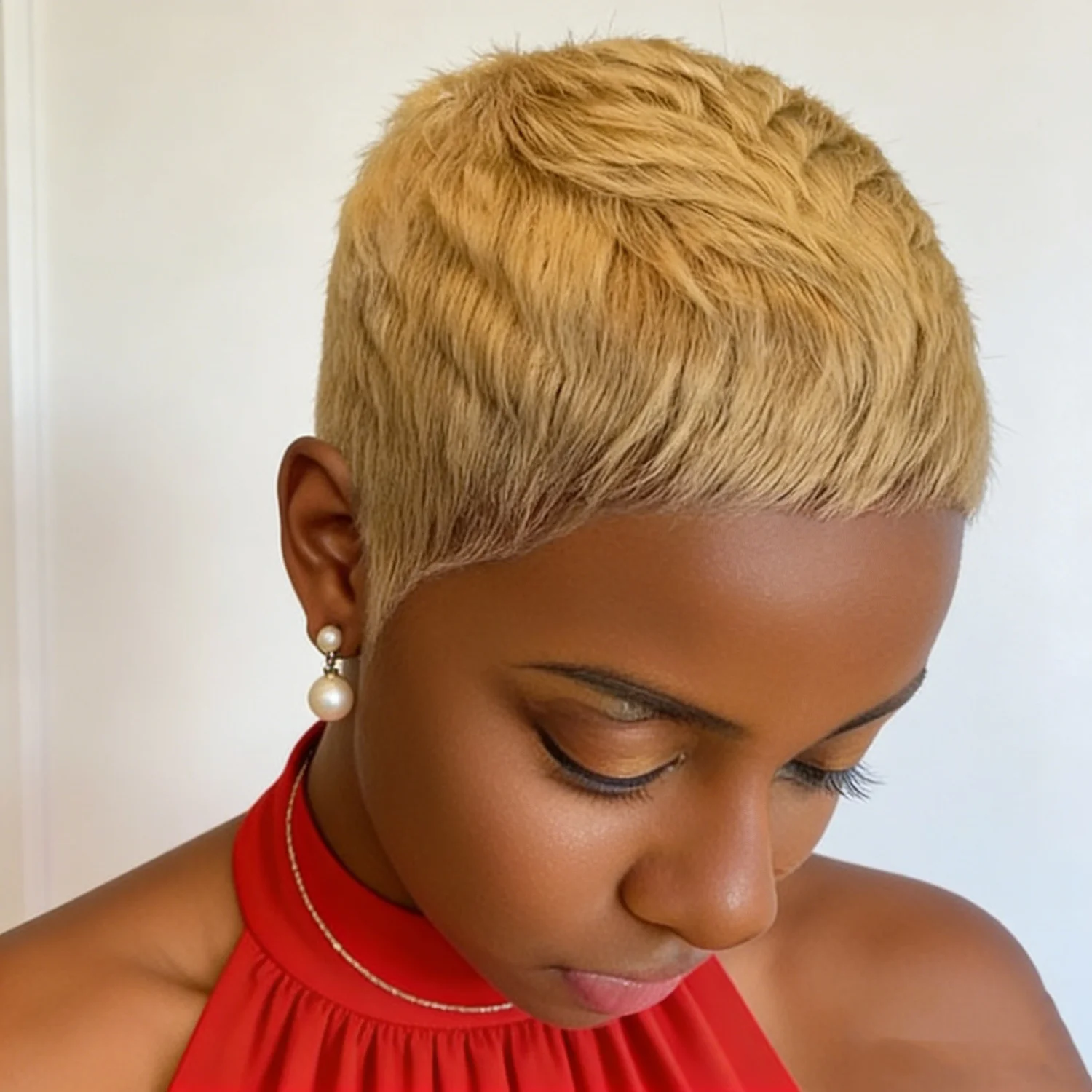Straight Short Pixie Cut Wig Brazilian Human Hair for Women Honey Blonde 150% Density Full Machine Made with Bangs
Straight Short Pixie Cut Wig Brazilian Human Hair for Women Honey Blonde 150% Density Full Machine Made with Bangs