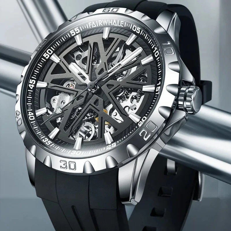Mark Fairwhale 6580 Luxury Automatic Mechanical Men's Brand Sports Waterproof Fashion Skeleton Machinery Watches for Man
Mark Fairwhale 6580 Luxury Automatic Mechanical Men's Brand Sports Waterproof Fashion Skeleton Machinery Watches for Man