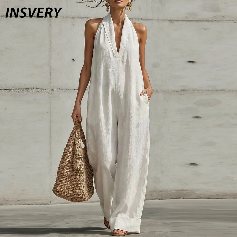 Summer Casual V Neck Women Jumpsuit Sleeveless Pocket Solid Color Loose Wide Leg Pants Jumpsuits Women Overalls Fashion Playsuit
Summer Casual V Neck Women Jumpsuit Sleeveless Pocket Solid Color Loose Wide Leg Pants Jumpsuits Women Overalls Fashion Playsuit