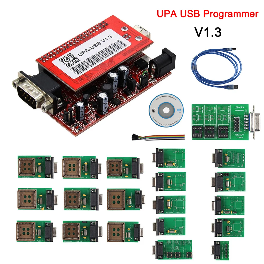 Новейший USB-программатор UPA V1.3, адаптеры Eeprom, основной блок 1,3, UPA USB V1.3, автомобильный чип ECU, настройка OBD2, диагностический инструмент для Motorola
Новейший USB-программатор UPA V1.3, адаптеры Eeprom, основной блок 1,3, UPA USB V1.3, автомобильный чип ECU, настройка OBD2, диагностический инструмент для Motorola