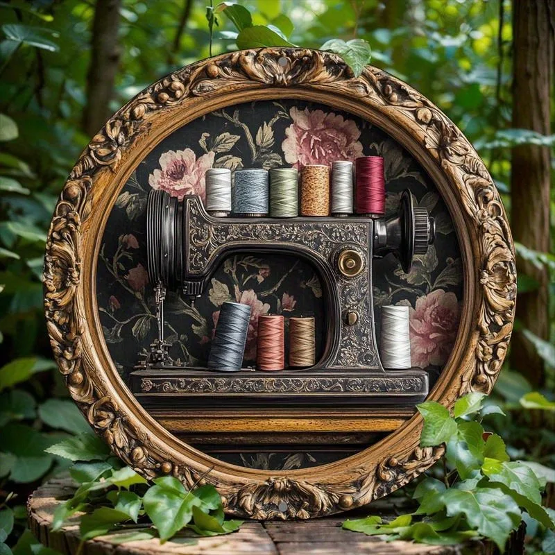 Room Decor Sewing Machine Themed Aluminum Wall Art, Round Metal Decorative Sign, 2D Printed Vintage Craftsmanship, for Home
Room Decor Sewing Machine Themed Aluminum Wall Art, Round Metal Decorative Sign, 2D Printed Vintage Craftsmanship, for Home