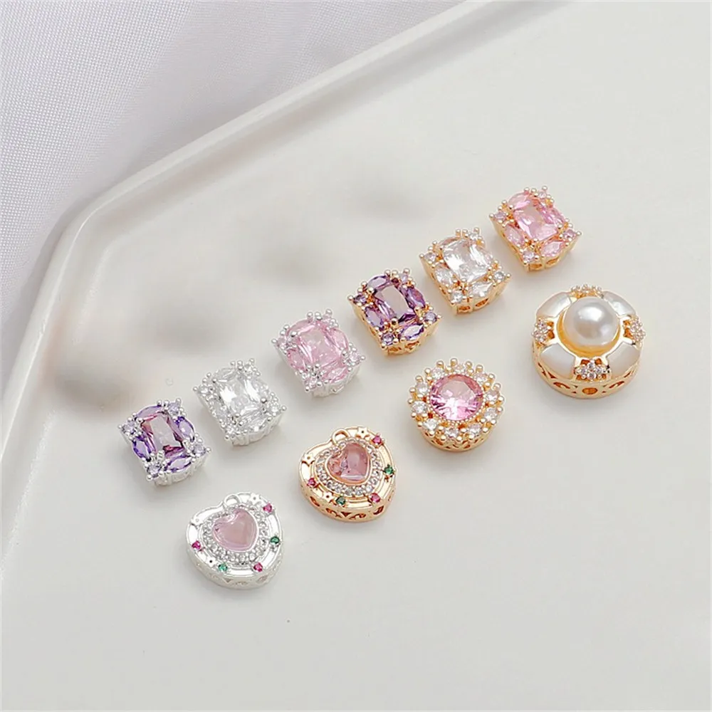 14K Bag Gold Color Zircon Love Long Square Round Hollow Bead DIY Handmade Jewelry Pendant Chain Charm Accessories
14K Bag Gold Color Zircon Love Long Square Round Hollow Bead DIY Handmade Jewelry Pendant Chain Charm Accessories