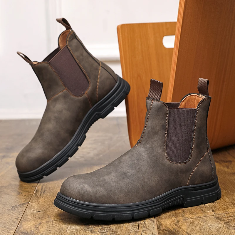 New Men Business Ankle Boots for Autumn Winter Comfortable Breathable Fashionable Chelsea Boots for Men Outdoor Work Boots
New Men Business Ankle Boots for Autumn Winter Comfortable Breathable Fashionable Chelsea Boots for Men Outdoor Work Boots