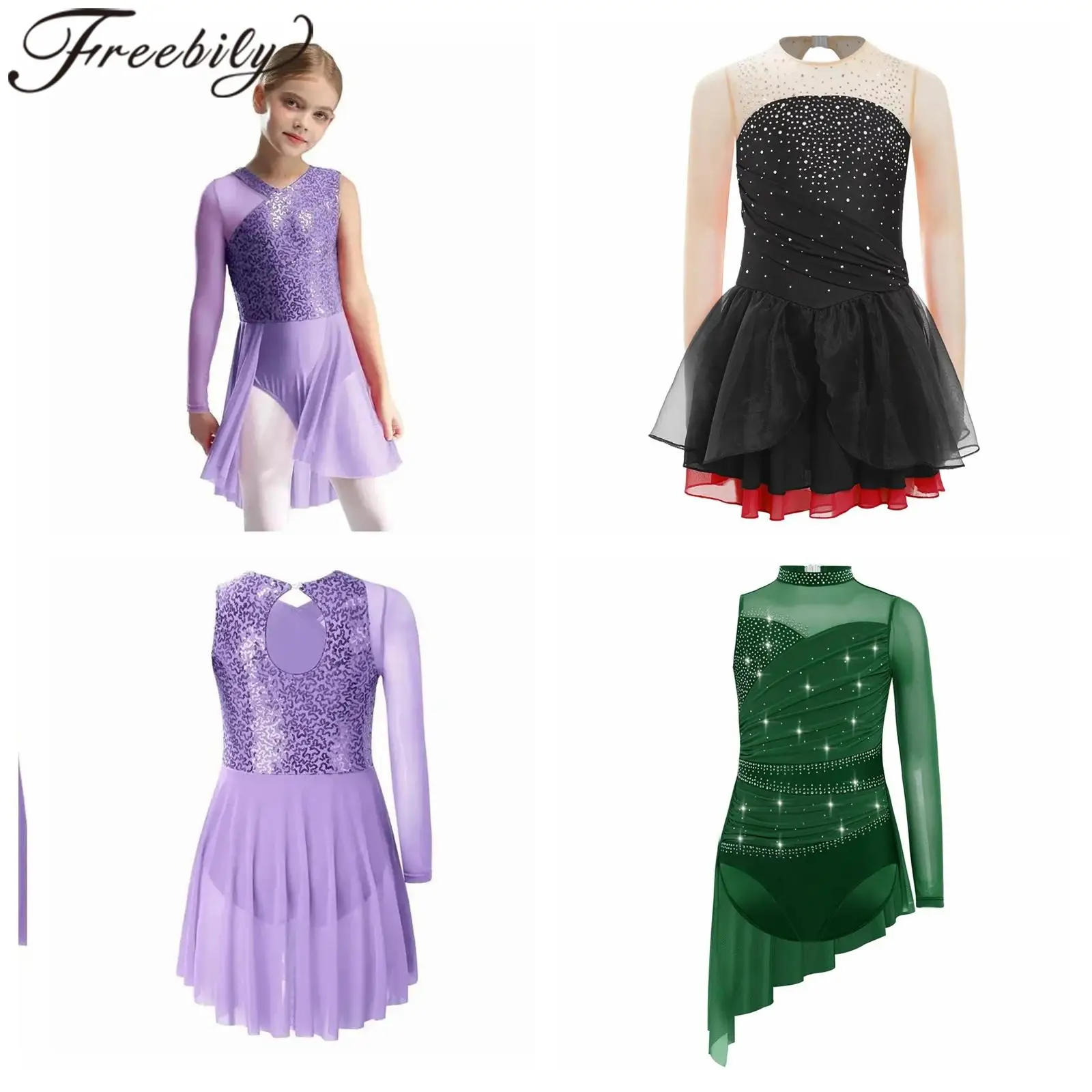 Teens Figure Skating Dress Kid Lyrical Dance Costume Girls Rhythmic Gymnastics Leotard Children's Ballet Performance Dancewear
Teens Figure Skating Dress Kid Lyrical Dance Costume Girls Rhythmic Gymnastics Leotard Children's Ballet Performance Dancewear