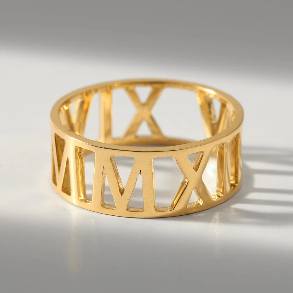 Personalised Roman Numeral Date Ring Couple Jewelry Custom Name Rings Wedding Gift for Women Men Stainless Steel BFF Anillos
Personalised Roman Numeral Date Ring Couple Jewelry Custom Name Rings Wedding Gift for Women Men Stainless Steel BFF Anillos