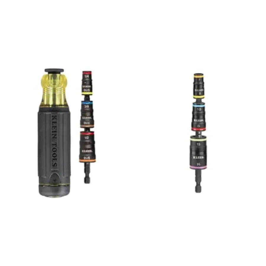 20-in-1 Impact Driver Set with 13 Bits 6 Nut Sizes Impact Flip Socket Set with 3 Flip Sockets and 6 Metric Hex Sizes 7-14mm
20-in-1 Impact Driver Set with 13 Bits 6 Nut Sizes Impact Flip Socket Set with 3 Flip Sockets and 6 Metric Hex Sizes 7-14mm