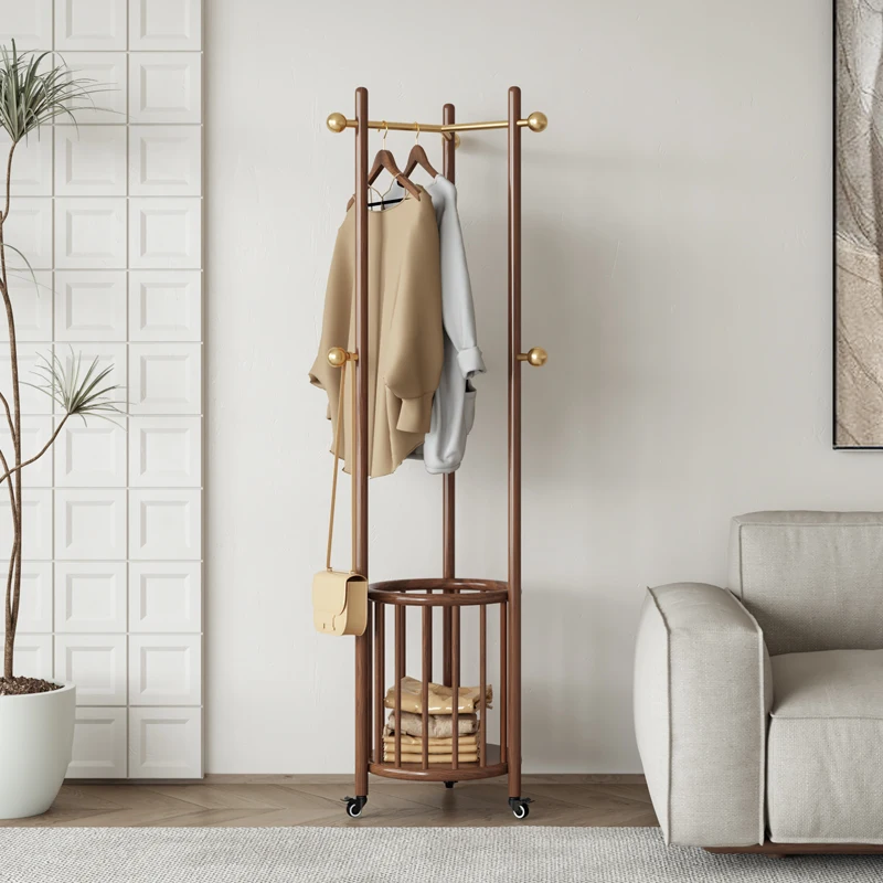 Solid wood coat rack, three-pole hanger, floor-to-ceiling bedroom dirty clothes basket, dirty clothes storage basket rack, mobil
Solid wood coat rack, three-pole hanger, floor-to-ceiling bedroom dirty clothes basket, dirty clothes storage basket rack, mobil