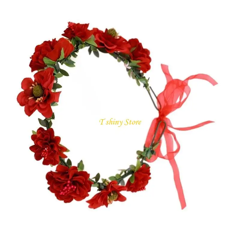N58F Flower Headbands Floral Garlands Crown Hair Wreath Bright Color Crown Wedding
N58F Flower Headbands Floral Garlands Crown Hair Wreath Bright Color Crown Wedding