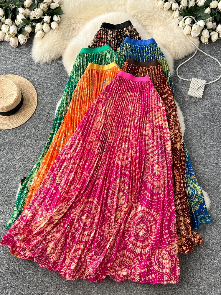 Тонкая юбка трапециевидной формы с высокой талией и принтом в стиле ретро, женская юбка-миди Vaion Sle, уникальный дизайн, юбка для поездок на работу
Тонкая юбка трапециевидной формы с высокой талией и принтом в стиле ретро, женская юбка-миди Vaion Sle, уникальный дизайн, юбка для поездок на работу