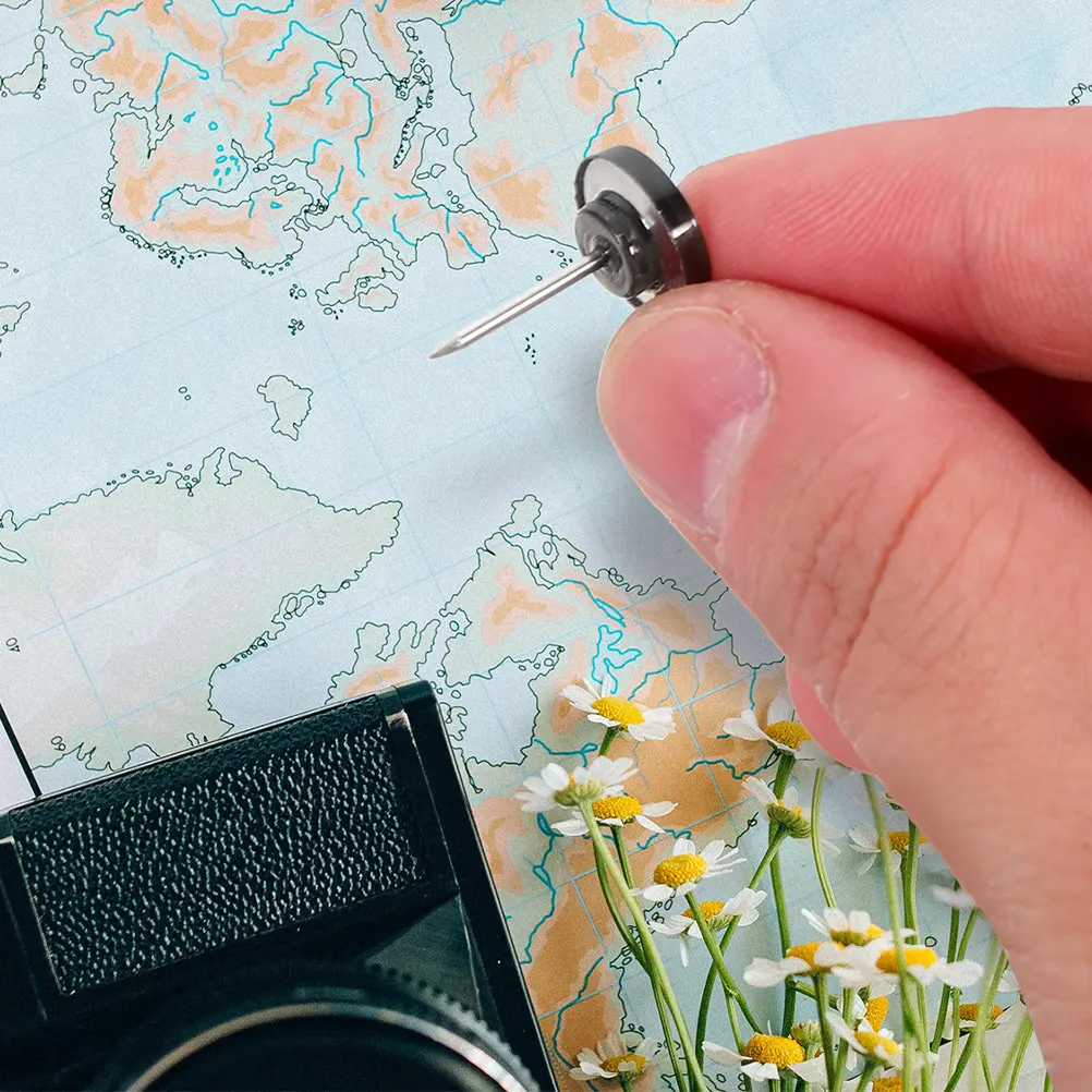 Black Round Thumbtacks 1 Box Plastic Pushpins Lightweight Compact Easy to Use for Home Office DIY Photo Wall Decoration Map Pins
Black Round Thumbtacks 1 Box Plastic Pushpins Lightweight Compact Easy to Use for Home Office DIY Photo Wall Decoration Map Pins