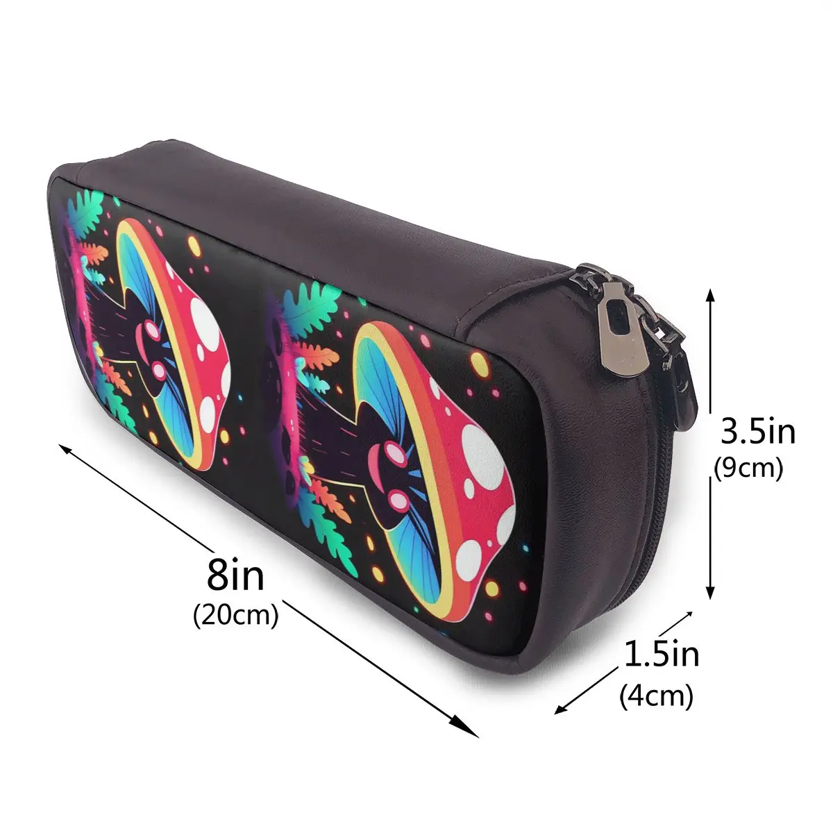 Shroomy Happy Spirit Trippy Mushroom Leather Pencil Case Pencil Pouch Storage Large Storage Pen Box Pencil Bag for Kids School
Shroomy Happy Spirit Trippy Mushroom Leather Pencil Case Pencil Pouch Storage Large Storage Pen Box Pencil Bag for Kids School