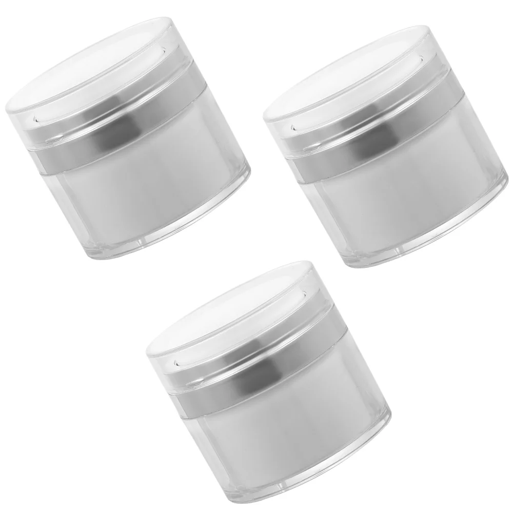 3 Pcs Cream Bottle Face Refillable Container Filling Silver Travel Toiletry Bottles
3 Pcs Cream Bottle Face Refillable Container Filling Silver Travel Toiletry Bottles