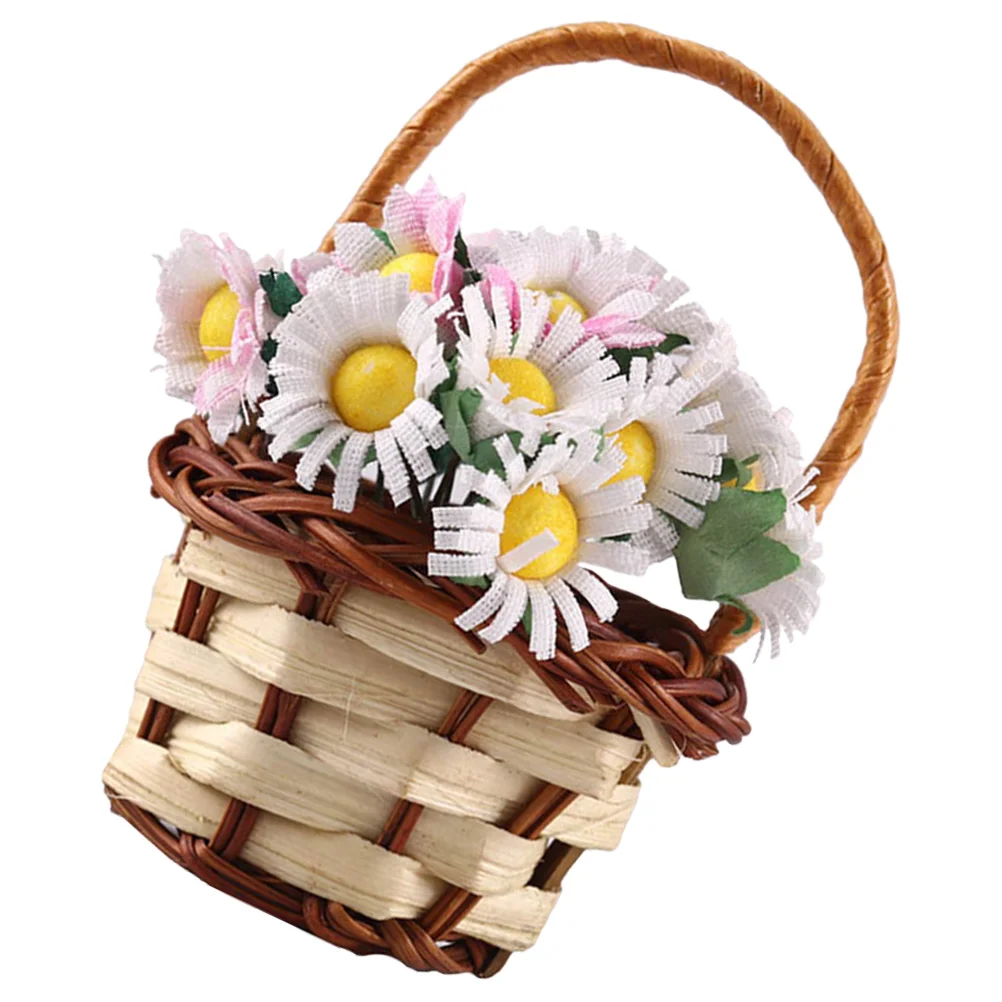 Mini Flower Basket Model House Landscape Adornments Decors with Fake Flowers Desktop Colored Ornaments Bamboo
Mini Flower Basket Model House Landscape Adornments Decors with Fake Flowers Desktop Colored Ornaments Bamboo