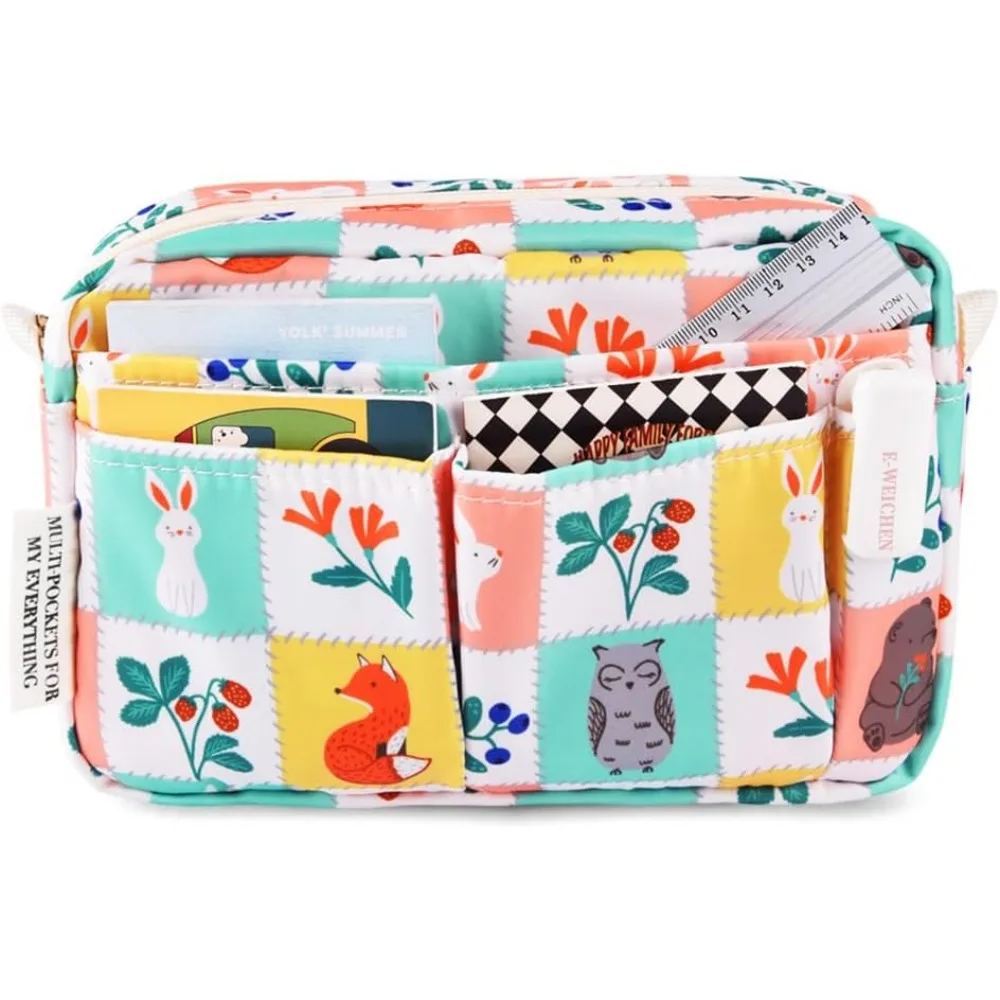 E-WEICHEN Multiple Pockets Portfolio Organizer with Zippered, Makeup Bag Travel Essentials for Women, Simple Waterproof Statione
E-WEICHEN Multiple Pockets Portfolio Organizer with Zippered, Makeup Bag Travel Essentials for Women, Simple Waterproof Statione
