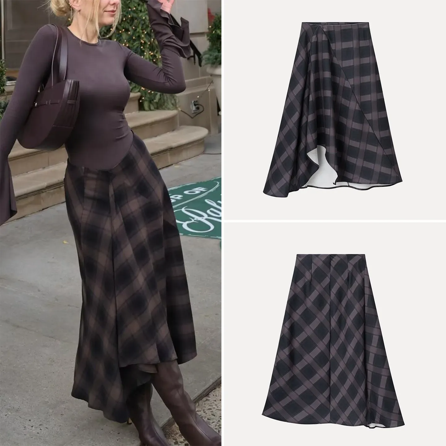 Fashionable Plaid Slimming Skirt for Women Summer 2026 Midi Skirt Asymmetrical Hemline Versatile A-Line Skirt
Fashionable Plaid Slimming Skirt for Women Summer 2026 Midi Skirt Asymmetrical Hemline Versatile A-Line Skirt