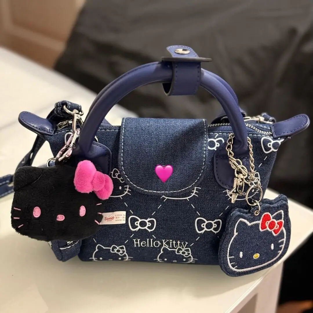 Hello Kitty Messenger Bag Cute Cartoon Embroidery Zipper Denim Handbag New Fashion Delicate Versatile Retro Shoulder Bag
Hello Kitty Messenger Bag Cute Cartoon Embroidery Zipper Denim Handbag New Fashion Delicate Versatile Retro Shoulder Bag
