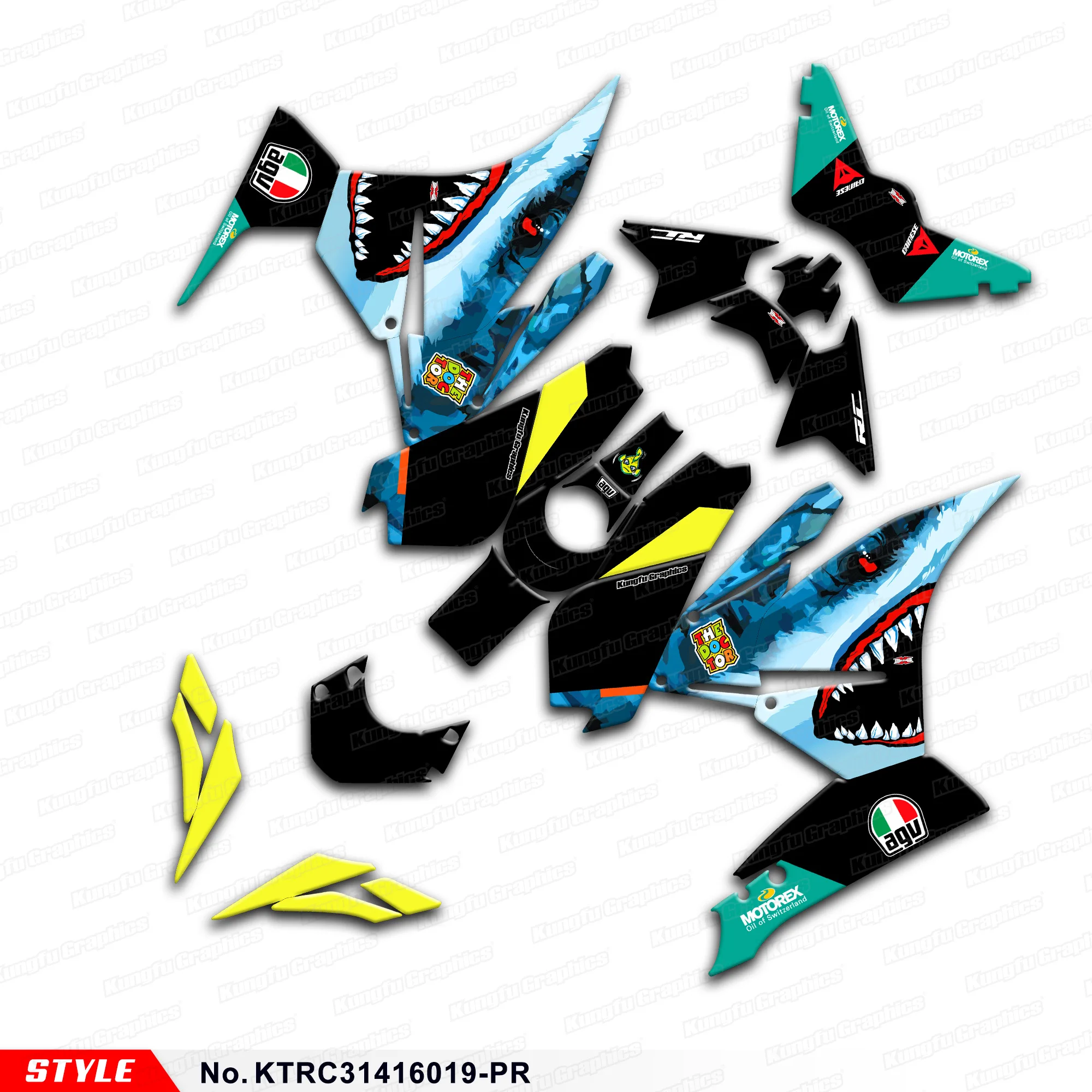 Aftermarket Graphics Adhesive Stickers for KTM RC 125 200 RC125 RC200 2014 2015 2016, KTRC31416019-PR
Aftermarket Graphics Adhesive Stickers for KTM RC 125 200 RC125 RC200 2014 2015 2016, KTRC31416019-PR