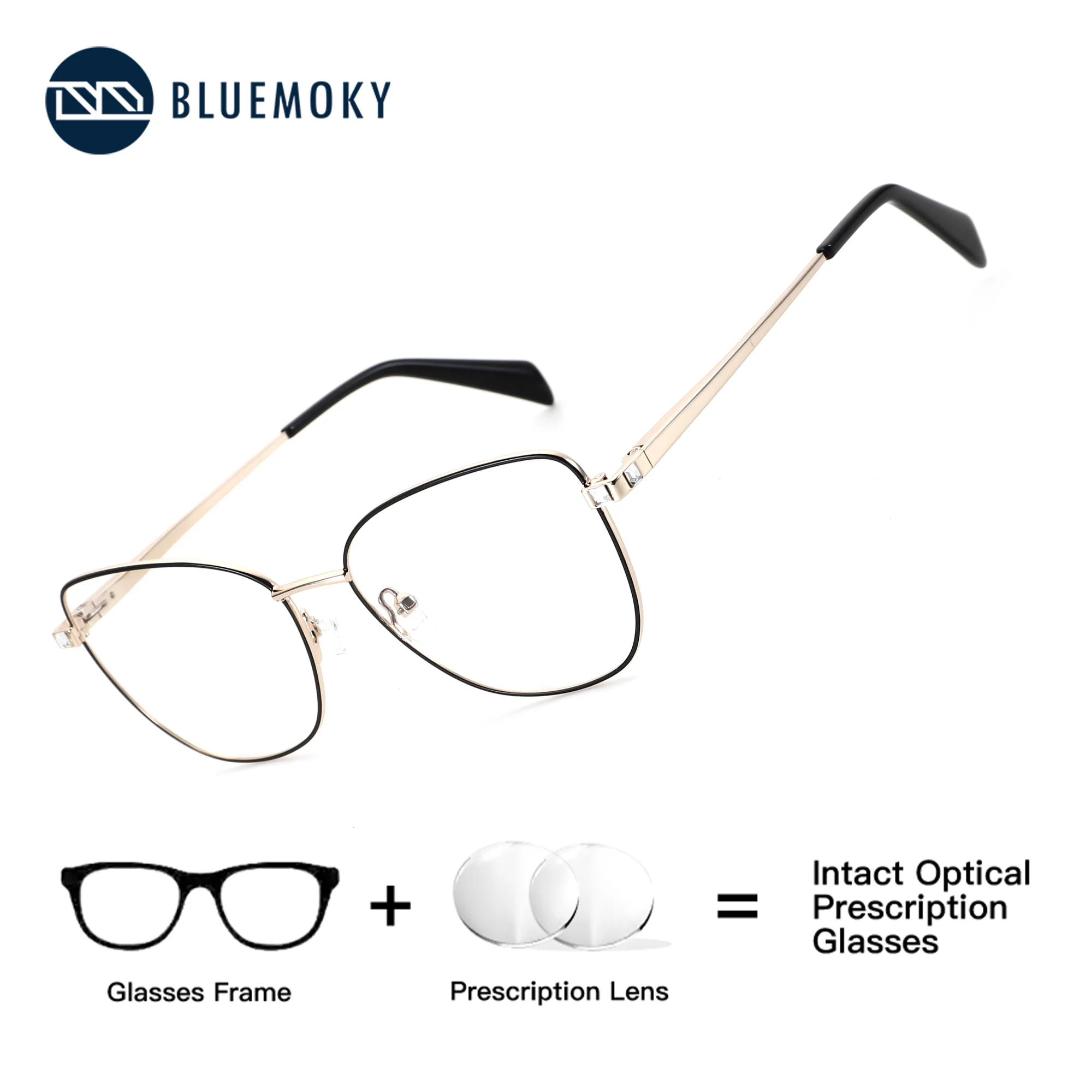 BLUEMOKY (M Size) Metal Butterfly Optical Glasses with Prescription for Women Progressive Multifocal Custom Myopia Eyewear
BLUEMOKY (M Size) Metal Butterfly Optical Glasses with Prescription for Women Progressive Multifocal Custom Myopia Eyewear