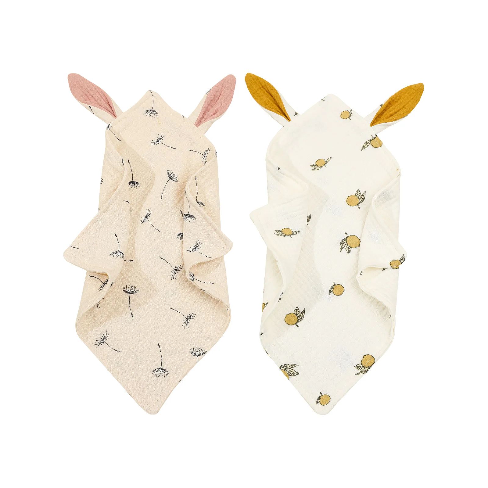 Rabbit ears cotton gauze baby square towel combination-dandelion + lemon
Rabbit ears cotton gauze baby square towel combination-dandelion + lemon