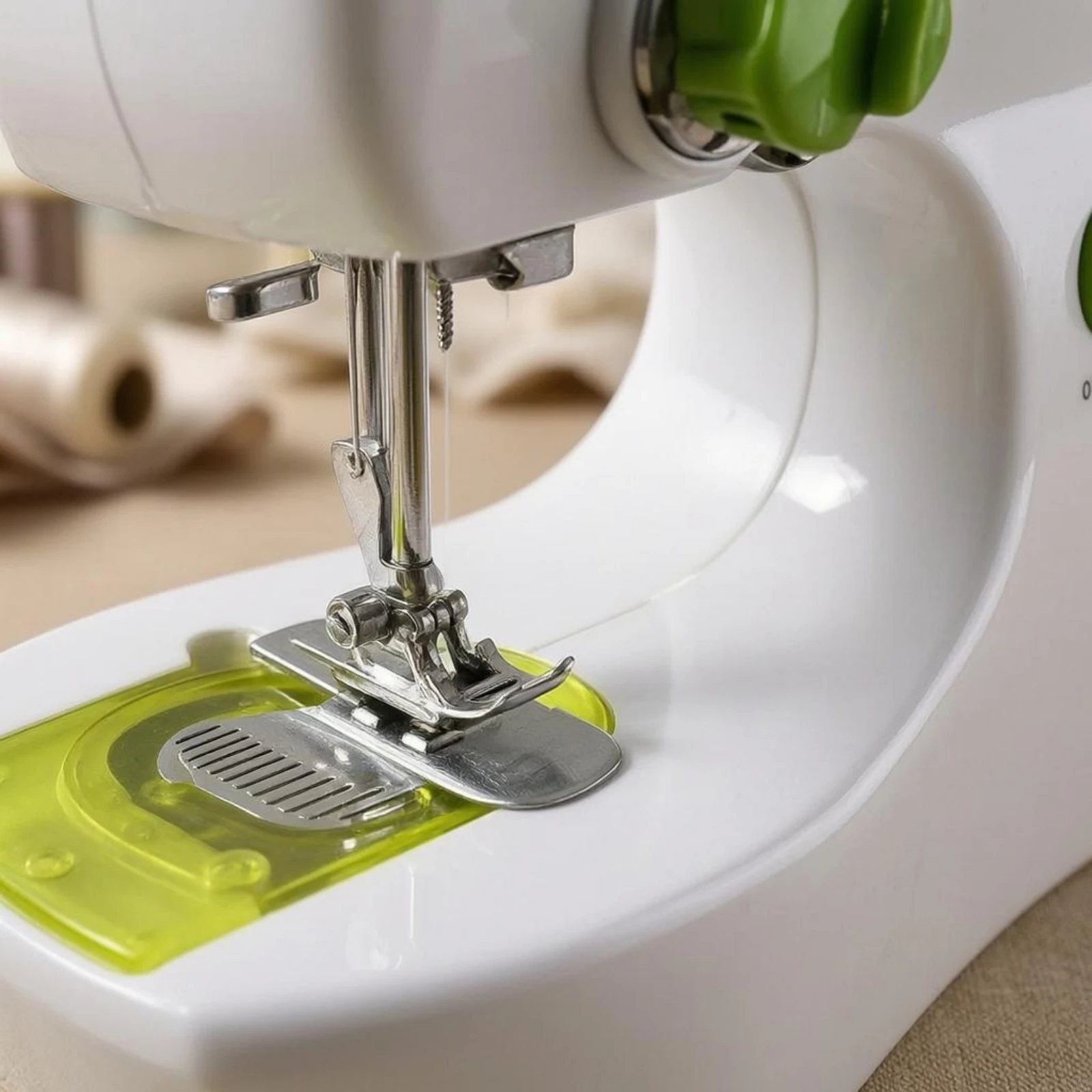 Handheld Electric Sewing Machine Adjustment Control Knob Compact Sewing Machine Electric Handheld Stitcher White and Green
Handheld Electric Sewing Machine Adjustment Control Knob Compact Sewing Machine Electric Handheld Stitcher White and Green