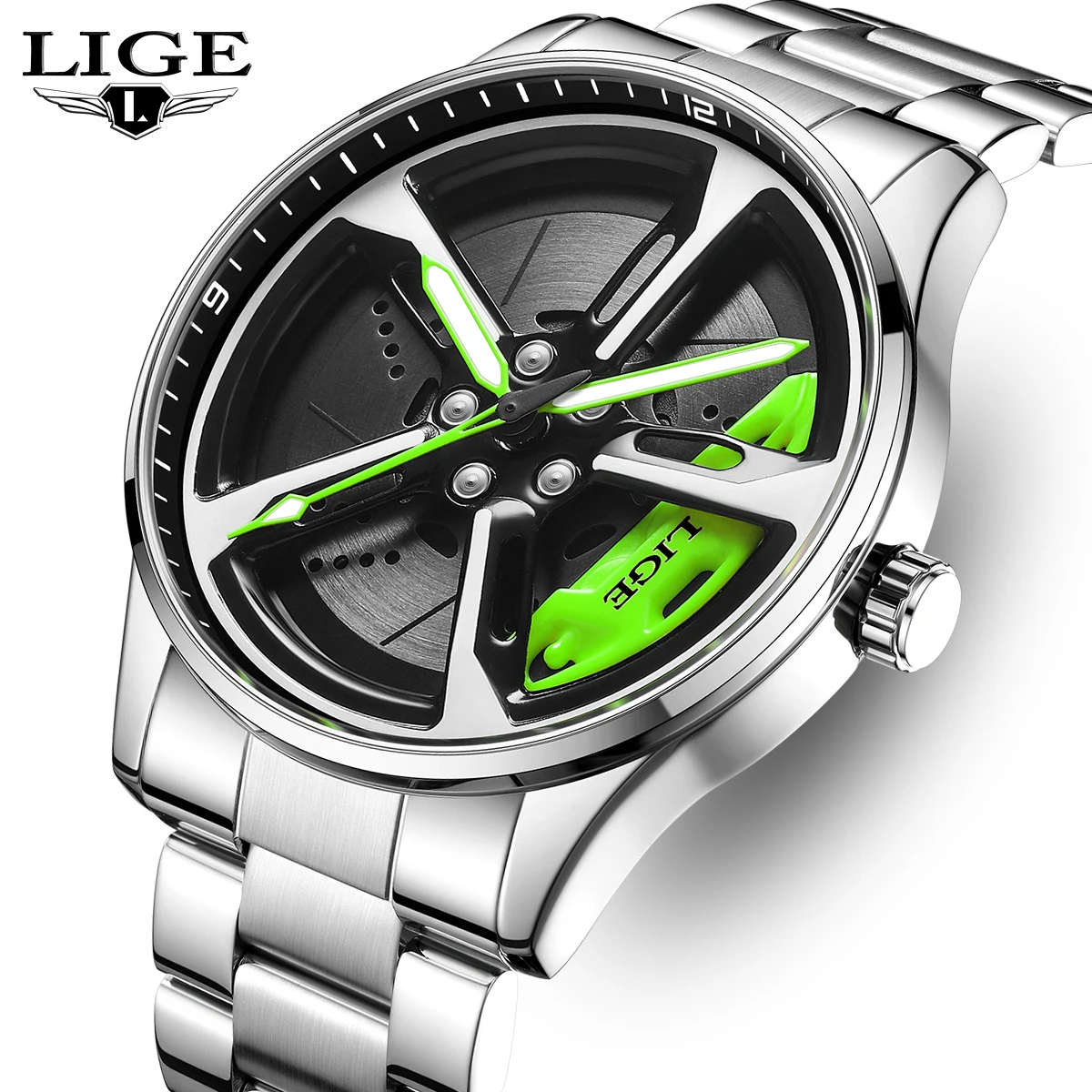 LIGE Top luxury watches mens specialty wheels waterproof mens watch stainless steel luminous clock quartz sport mens wristwatch
LIGE Top luxury watches mens specialty wheels waterproof mens watch stainless steel luminous clock quartz sport mens wristwatch