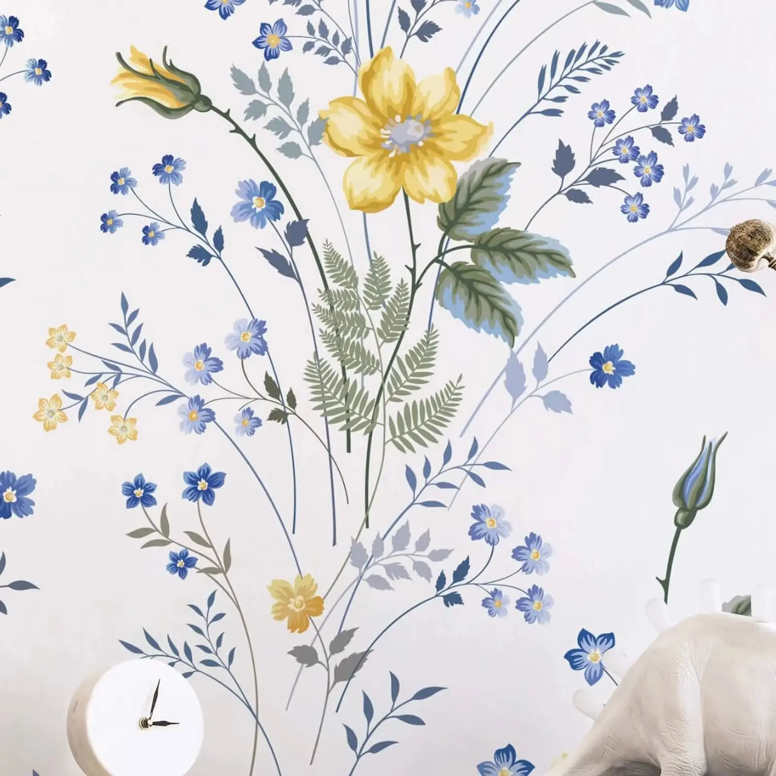 Summer Meadow Floral Wallpaper,Yellow and Blue Flowers Watercolor,Sunflower Nursery Wall Paper Mural,Self-adhesive Or Tradition
Summer Meadow Floral Wallpaper,Yellow and Blue Flowers Watercolor,Sunflower Nursery Wall Paper Mural,Self-adhesive Or Tradition