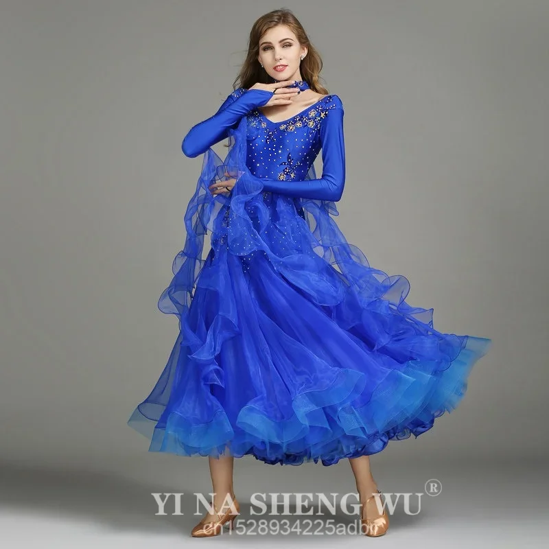 New Women Competition Standard Modern Dancing Clothes Long Sleeve Waltz Stage Costumes Ballroom Dance Dress Waltz Stage Costumes
New Women Competition Standard Modern Dancing Clothes Long Sleeve Waltz Stage Costumes Ballroom Dance Dress Waltz Stage Costumes
