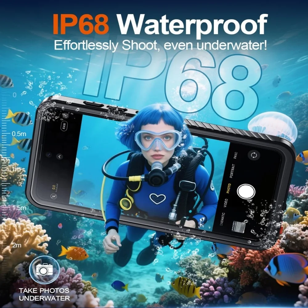 Shellbox Outdoor Swimming Underwater Photography IP68 Waterproof Phone Case with Lanyard for Samsung Galaxy S25Ultra S24U S23/22
Shellbox Outdoor Swimming Underwater Photography IP68 Waterproof Phone Case with Lanyard for Samsung Galaxy S25Ultra S24U S23/22