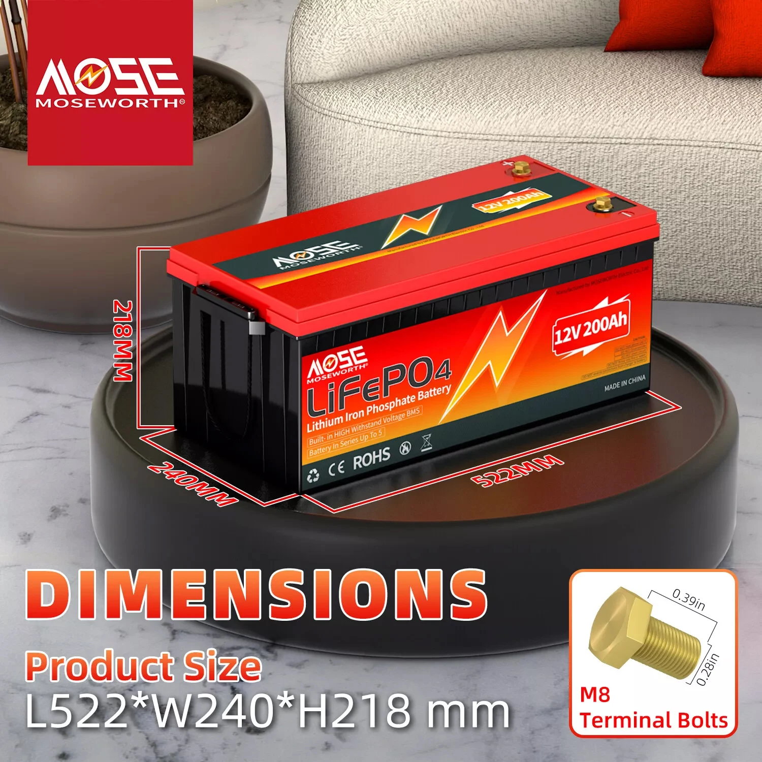 12.8V 200Ah LiFePO4 Battery 12V Lithium Iron Phosphate Battery Rechargeable Built in 200A BMS 8000+ Cycles for Campers RV Golf
12.8V 200Ah LiFePO4 Battery 12V Lithium Iron Phosphate Battery Rechargeable Built in 200A BMS 8000+ Cycles for Campers RV Golf