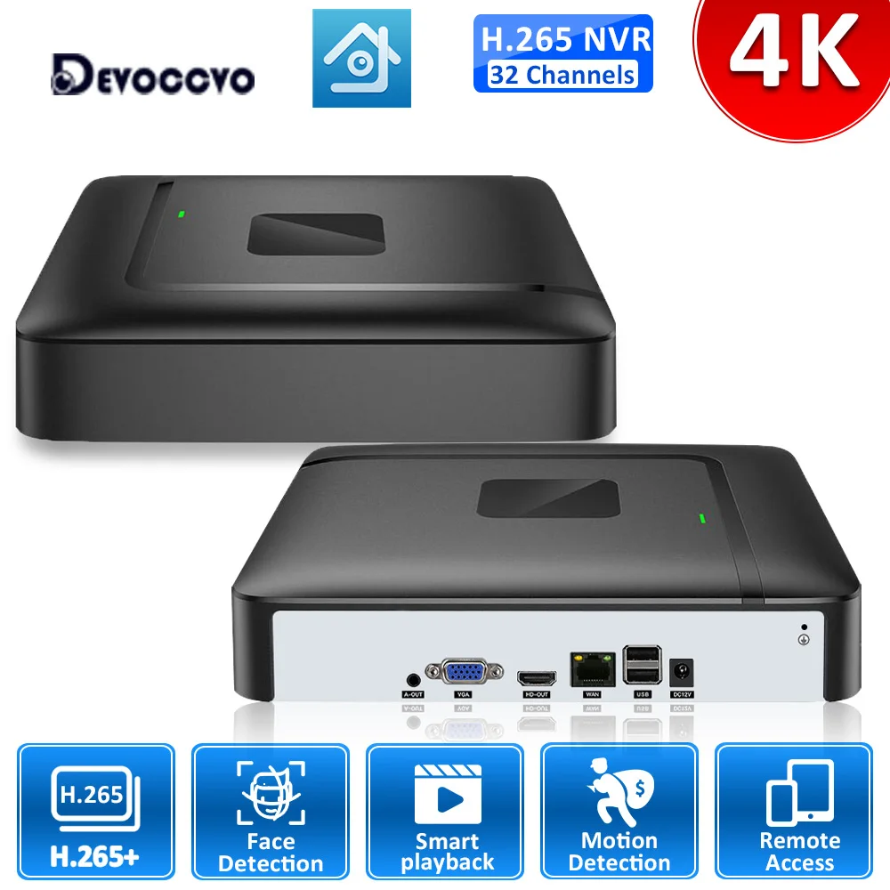 H.265 8MP 4K Network Video Recorder 8CH 9CH 16CH 32CH CCTV NVR Support Face Detection For 5MP 4K IP Camera Onvif XMEYE APP
H.265 8MP 4K Network Video Recorder 8CH 9CH 16CH 32CH CCTV NVR Support Face Detection For 5MP 4K IP Camera Onvif XMEYE APP