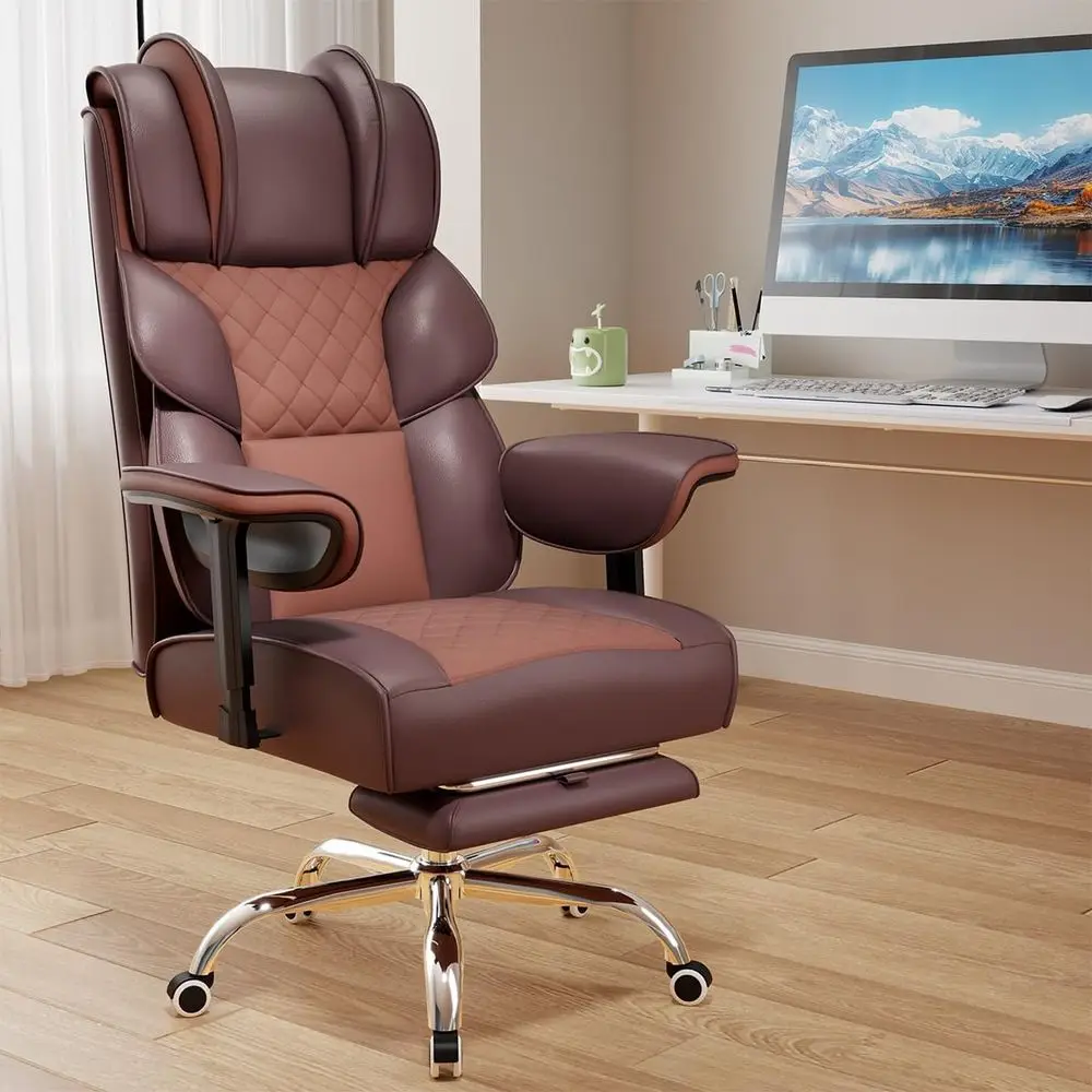 Heavy Duty Wide Gaming Chair with Cotton Fabric, Footrest, 150° Recline, Double-Layer Backrest, Adjustable Armrests, Pillow (Bro
Heavy Duty Wide Gaming Chair with Cotton Fabric, Footrest, 150° Recline, Double-Layer Backrest, Adjustable Armrests, Pillow (Bro