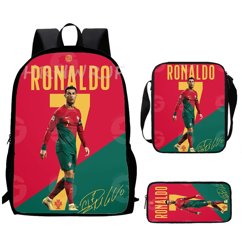 CR7 Football 3Pcs/Set Backpack With Messenger Bags ,Pencil Bag,School Bag For Boy/Girls Best Gift 2D Cartoon Student School Bags
CR7 Football 3Pcs/Set Backpack With Messenger Bags ,Pencil Bag,School Bag For Boy/Girls Best Gift 2D Cartoon Student School Bags
