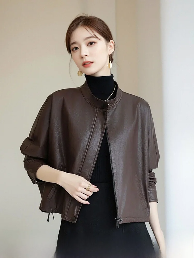 Vintage Sle Women's Lamb Leather Jaet Loose Fit ort Length Faionable Spring Autumn High-End Korean Version Outerwear
Vintage Sle Women's Lamb Leather Jaet Loose Fit ort Length Faionable Spring Autumn High-End Korean Version Outerwear