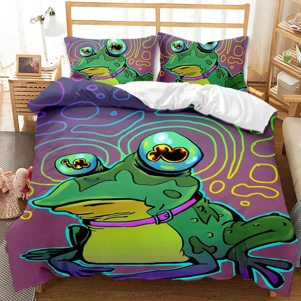 Frog Comforter Cover Tropical Nature Theme Bedding Set 3D Animal Duvet Cover for Kids Boys Soft Polyester Quilt Cover Queen Size
Frog Comforter Cover Tropical Nature Theme Bedding Set 3D Animal Duvet Cover for Kids Boys Soft Polyester Quilt Cover Queen Size